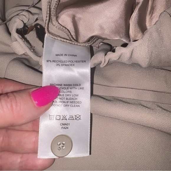 Quince Stretch Crepe Pleated Wide Leg Pants Morel Grey size 6 - Picture 5 of 6